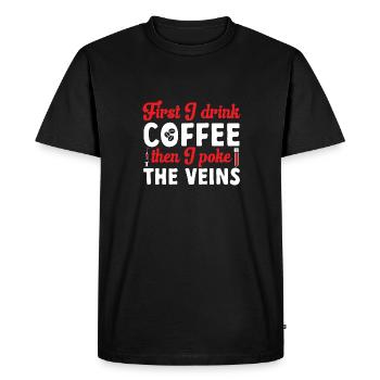Phlebotomy Blood Draw Blood Nurse - Men's Premium Organic T-Shirt - black - Front - Nico (187cm)