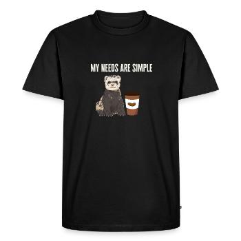 Furet, propriétaire de furet - T-shirt Premium bio Homme - noir - Devant - Nico (187cm)