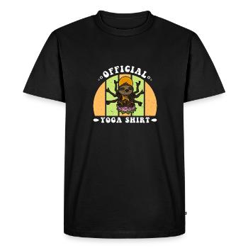 Yoga Yoga Teacher Meditation Sloth Buddha - Men's Premium Organic T-Shirt - black - Front - Nico (187cm)