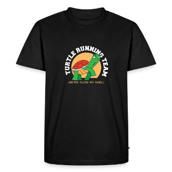 Turtle Running Team Nous Sommes Lents Comme Shell Drôle - T-shirt Premium bio Homme - noir - Devant - Nico (187cm)