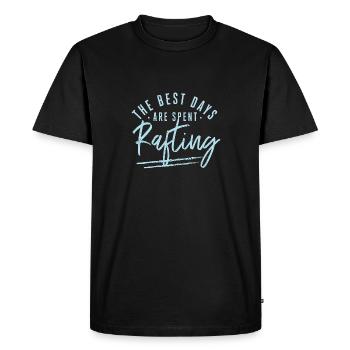 On passe les meilleurs jours à faire du rafting Rafter - T-shirt Premium bio Homme - noir - Devant - Nico (187cm)