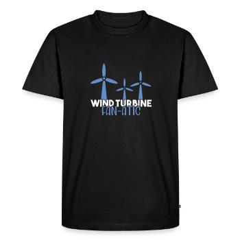 Technicien d’éolienne énergie éolienne de parc éolien - T-shirt Premium bio Homme - noir - Devant - Nico (187cm)