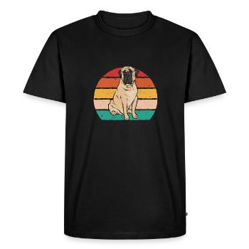 Mastiff Chien Vieux Mastiff anglais - T-shirt Premium bio Homme - noir - Devant - Nico (187cm)