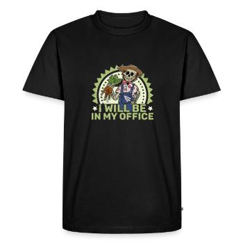 Allotment Garden Squelette effrayant Halloween - T-shirt Premium bio Homme - noir - Devant - Nico (187cm)