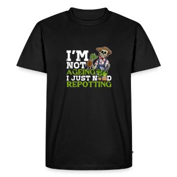 Halloween Skeleton Garden Gardener Fleurs Dire - T-shirt Premium bio Homme - noir - Devant - Nico (187cm)