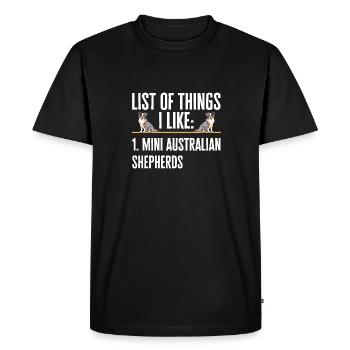 Miniature Australian Shepherd - Men's Premium Organic T-Shirt - black - Front - Nico (187cm)