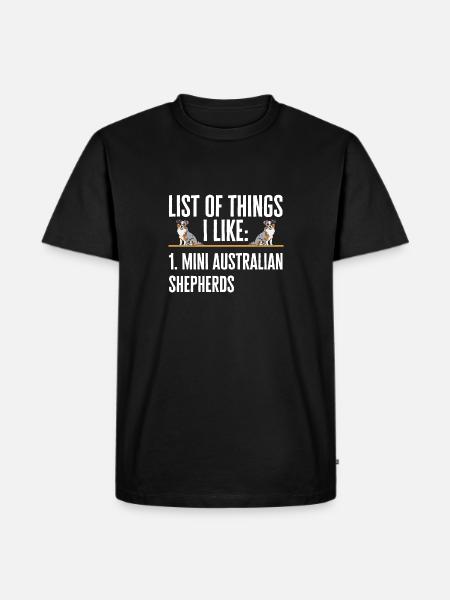 Miniature Australian Shepherd - Men's Premium Organic T-Shirt - black