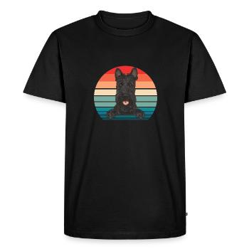Scottish Terrier Scottie Dog - Men's Premium Organic T-Shirt - black - Front - Nico (187cm)