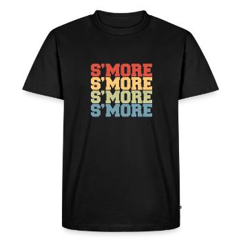 Smore Campfire Vintage Marshmallow Retro - Men's Premium Organic T-Shirt - black - Front - Nico (187cm)