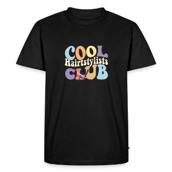 Cool Hairstylists Club Coiffeur Coupe de cheveux - T-shirt Premium bio Homme - noir - Devant - Nico (187cm)