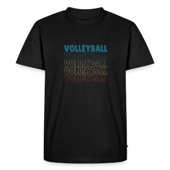 Volleyball Vintage Spiker Blocker Retro - T-shirt Premium bio Homme - noir - Devant - Nico (187cm)