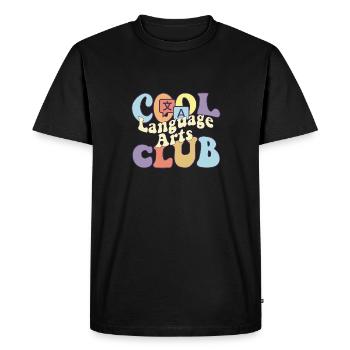Cool Language Arts Club BA Étudiant en arts du langage - T-shirt Premium bio Homme - noir - Devant - Nico (187cm)
