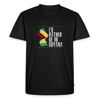 Guyana Flag Guyanese Guyana - Men's Premium Organic T-Shirt - black - Front - Nico (187cm)