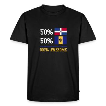 Barbados flag Barbadian bayan - Men's Premium Organic T-Shirt - black - Front - Nico (187cm)
