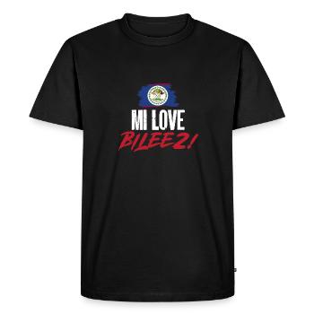 Belize Flag Belizean - Men's Premium Organic T-Shirt - black - Front - Nico (187cm)