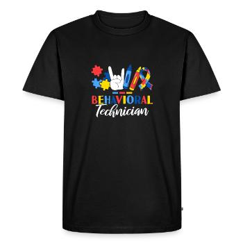 Behavioral Technician ABA Therapist Behavior - Men's Premium Organic T-Shirt - black - Front - Nico (187cm)