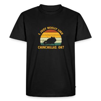 Chinchilla - T-shirt Premium bio Homme - noir - Devant - Nico (187cm)