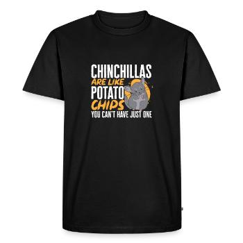 Chinchilla - T-shirt Premium bio Homme - noir - Devant - Nico (187cm)