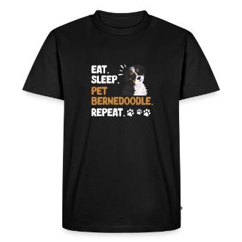 Bernedoodle Chien - T-shirt Premium bio Homme - noir - Devant - Nico (187cm)
