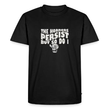 The Horrors Persist But So Do I Skeleton Internet - Men's Premium Organic T-Shirt - black - Front - Nico (187cm)