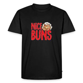 Rouleau à la cannelle - T-shirt Premium bio Homme - noir - Devant - Nico (187cm)