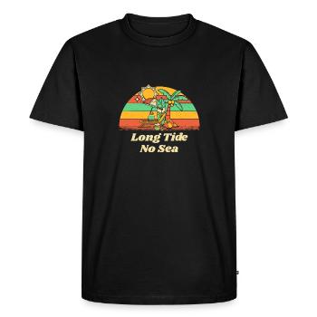 Long Tide No Sea Beach Friends Ocean Buddy Funny - Men's Premium Organic T-Shirt - black - Front - Nico (187cm)
