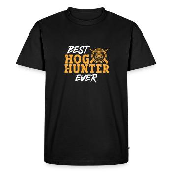 Chasse au sanglier chasseur sanglier - T-shirt Premium bio Homme - noir - Devant - Nico (187cm)