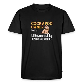Cockapoo Dog - Men's Premium Organic T-Shirt - black - Front - Nico (187cm)