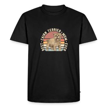 Cairn Terrier Dog - Men's Premium Organic T-Shirt - black - Front - Nico (187cm)