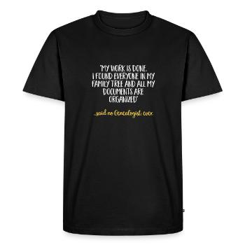 Genealogy Genealogy Genealogist - Men's Premium Organic T-Shirt - black - Front - Nico (187cm)