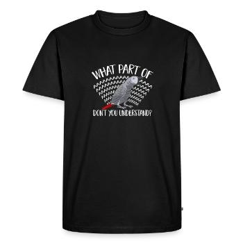 Graupapagei Perroquet gris d’Afrique Papagei - T-shirt Premium bio Homme - noir - Devant - Nico (187cm)