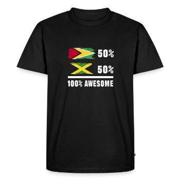 Guyana Flag Guyanese Guyana - Men's Premium Organic T-Shirt - black - Front - Nico (187cm)