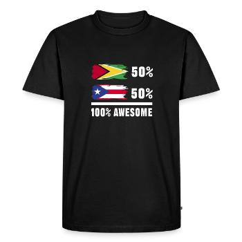 Guyana Flag Guyanese Guyana - Men's Premium Organic T-Shirt - black - Front - Nico (187cm)
