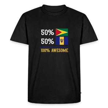 Barbados flag Barbadian bayan - Men's Premium Organic T-Shirt - black - Front - Nico (187cm)