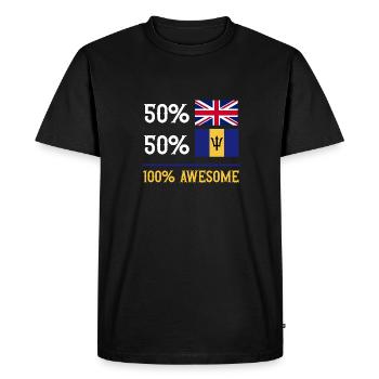 Barbados flag Barbadian bayan - Men's Premium Organic T-Shirt - black - Front - Nico (187cm)