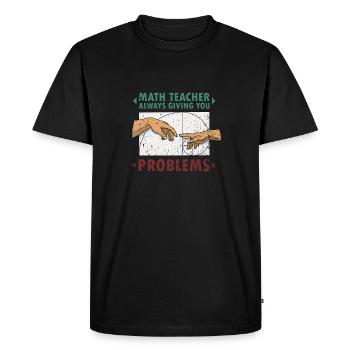 Fibonacci professeur de mathématiques création artistique - T-shirt Premium bio Homme - noir - Devant - Nico (187cm)