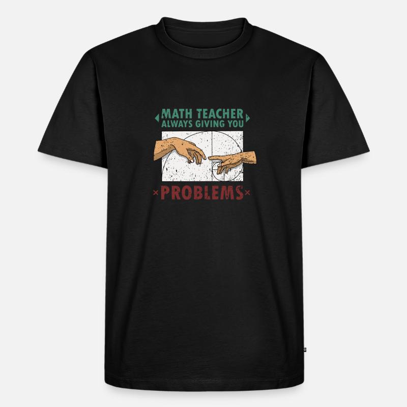 Fibonacci Math Teacher Art Creation - Men's Premium Organic T-Shirt - black
