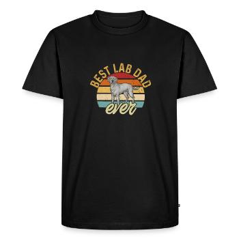 Silver Labrador Retriever Silver Lab - Men's Premium Organic T-Shirt - black - Front - Nico (187cm)