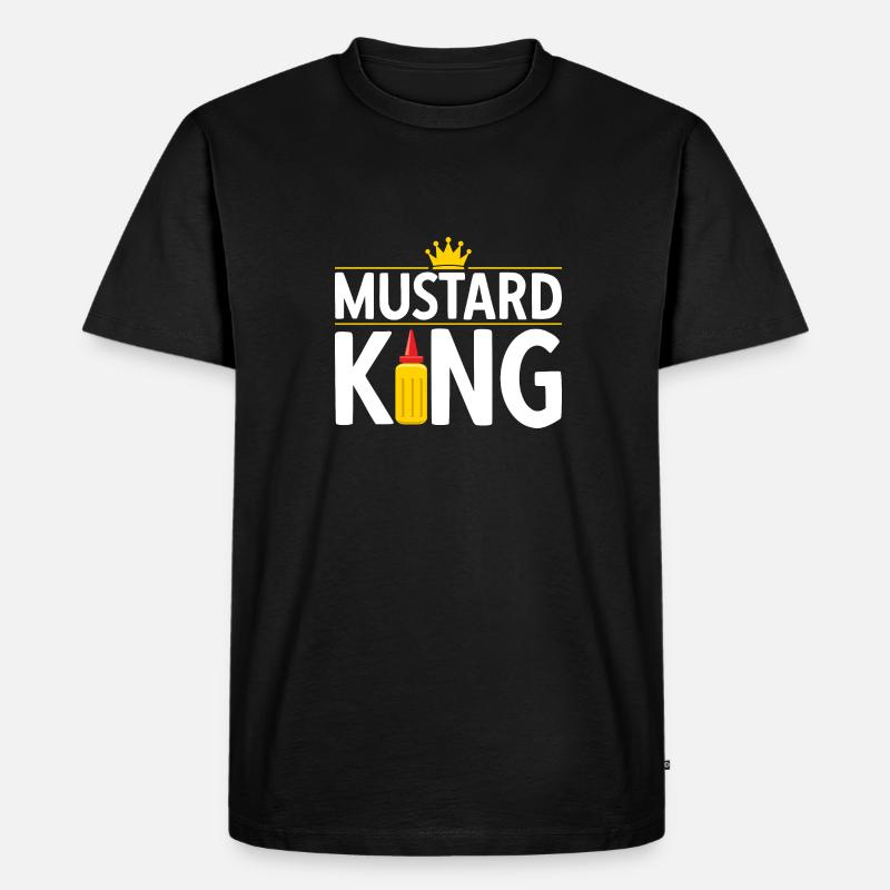 Senf Mustard - Männer Premium Bio T-Shirt - Schwarz