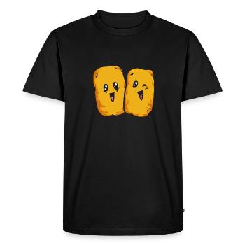 Chicken Nugget Lover Chicken Nuggets - Men's Premium Organic T-Shirt - black - Front - Nico (187cm)