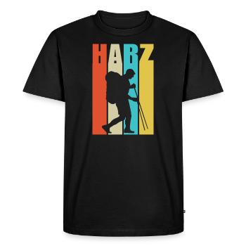 Harz Hikers Brocken Hiking Hiking Gift - Men's Premium Organic T-Shirt - black - Front - Nico (187cm)