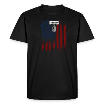 Vétéran - Vétéran - T-shirt Premium bio Homme - noir - Devant - Nico (187cm)