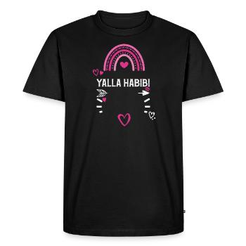 Yalla Habibi - Saint-Valentin - T-shirt Premium bio Homme - noir - Devant - Nico (187cm)