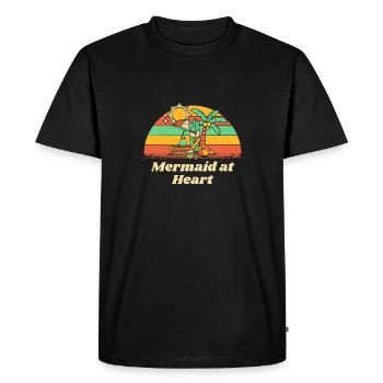 Mermaid at Heart Ocean Beach Sea Beach Lover - Men's Premium Organic T-Shirt - black - Front - Nico (187cm)