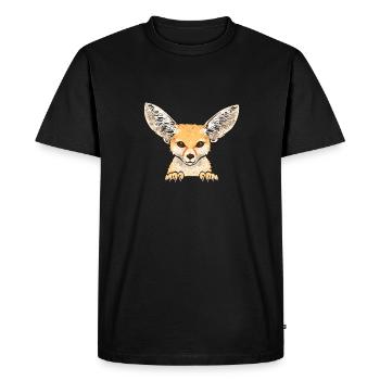 Fennek Fox Fennec Fox Desert Fox - Men's Premium Organic T-Shirt - black - Front - Nico (187cm)