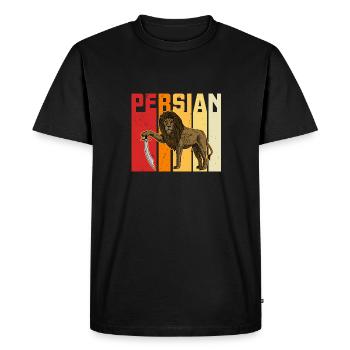 Persia Persian Lion Sun Iran History - Men's Premium Organic T-Shirt - black - Front - Nico (187cm)
