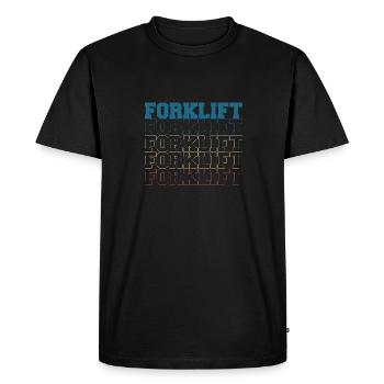 Vintage Forklift Forklifter Forklift Driver Retro - Men's Premium Organic T-Shirt - black - Front - Nico (187cm)
