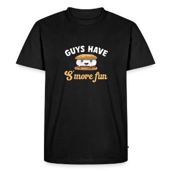 S'more Campfire Marshmallow Camping - Men's Premium Organic T-Shirt - black - Front - Nico (187cm)