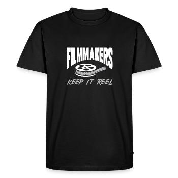 Monteur vidéo Cinéaste Vidéaste - T-shirt Premium bio Homme - noir - Devant - Nico (187cm)