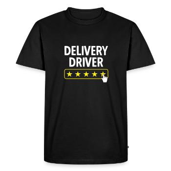 Livraison de colis fournisseur - T-shirt Premium bio Homme - noir - Devant - Nico (187cm)